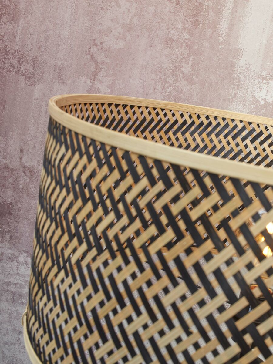 good&mojo-lámparadepie-java-natural/negro-bambú-ø50cm-e27-java/f/mb/b/5022/bn-07