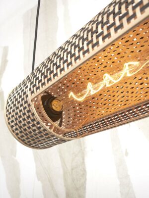 good&mojo-lámparacolgante-bhutan-natural/negro-bambúmetal-ø15cm-e27-bhutan/h85/bn-10