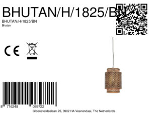 good&mojo-lámparacolgante-bhutan-natural/negro-bambúmetal-ø18cm-e27-bhutan/h/1825/bn-8a