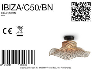good&mojo-plafón-ibiza-natural/negro-bambúmetal-ø50cm-e27-ibiza/c50/bn-8a