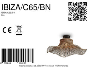 good&mojo-plafón-ibiza-natural/negro-bambúmetal-ø65cm-e27-ibiza/c65/bn-8a
