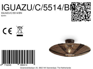 good&mojo-plafón-iguazu-natural/negro-metalcaña-ø55cm-e27-iguazu/c/5514/bn-8a