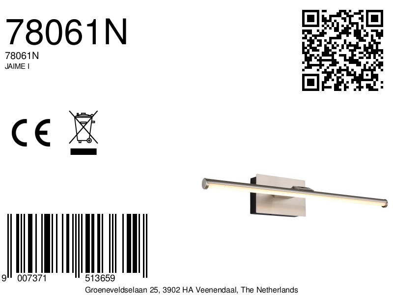 globo-apliquedepared-jaimei-acero-metal-lámparadecuadro-led-78061n-8a