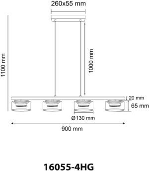 globo-lámparacolgante-higgins-negro-vidrio-granlámparadecomedor-led-16055-4hg-1