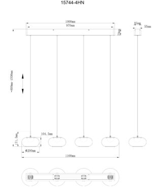 globo-lámparacolgante-quintara-acero-vidrio-granlámparadecomedor-led-15744-4hn-1