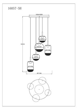 globo-lámparacolgante-severin-ámbar-vidrio-ø71cm-led-16057-5h-1