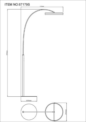 globo-lámparademesa-della-negro-metal-lámparadearco-led-67179s-1