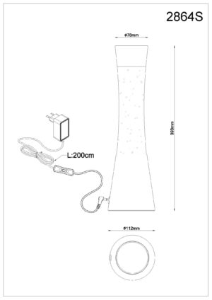 globo-lámparademesa-sparkle-multicolor-aluminio-ø11cm-led-2864s-1