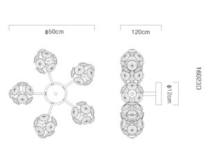 globo-plafón-floriella-dorado-vidrio-ø50cm-led-16023d-1
