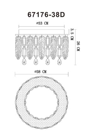 globo-plafón-klunka-cromo-vidrio-ø38cm-led-67176-38d-1
