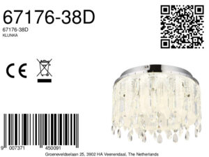 globo-plafón-klunka-cromo-vidrio-ø38cm-led-67176-38d-8a