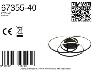 globo-plafón-kombos-negro-metal-ø46cm-led-67355-40-8a