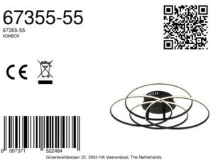 globo-plafón-kombos-negro-metal-ø52cm-led-67355-55-8a