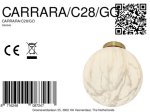 it'saboutromi-plafón-carrara-dorado-vidrio-ø28cm-e27-carrara/c28/go-8a