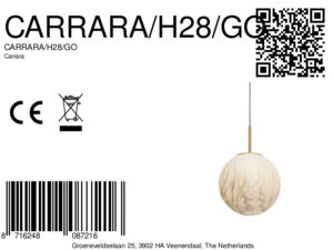 it'saboutromi-lámparacolgante-carrara-dorado-vidrio-ø28cm-e27-carrara/h28/go-8a