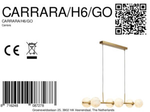 it'saboutromi-lámparacolgante-carrara-dorado-vidrio-lámparadediseño-g9-carrara/h6/go-8a