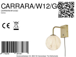 it'saboutromi-apliquedepared-carrara-dorado-vidrio-ø12cm-g9-carrara/w12/go-8a