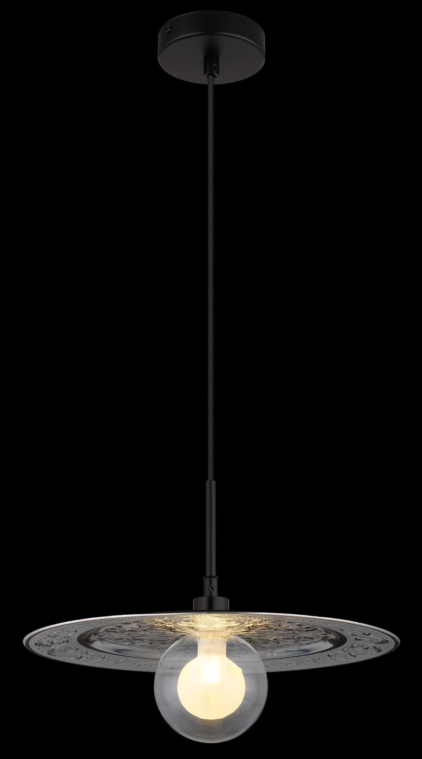 lámparacolganteclásicamodernadevidrionegromateriga-1