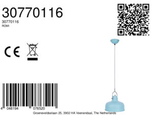 lámparacolganteeleganteazulcromodiseñomodernoromi-8a