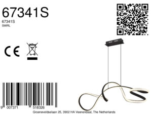 lámparacolganteelegantedemetalnegromateswirl-8a