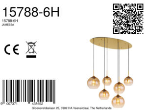 lámparacolgantemodernaconpantallasdevidrioámbarjamessa-8a