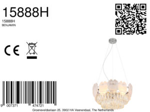 lujosalámparadearañaconcristalesycromobenjamin-8a