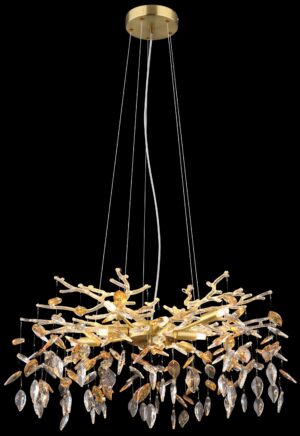 lujosalámparadearañaconmarcodoradoycristalesdanna-1