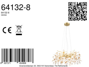 lujosalámparadearañaconmarcodoradoycristalesdanna-8a