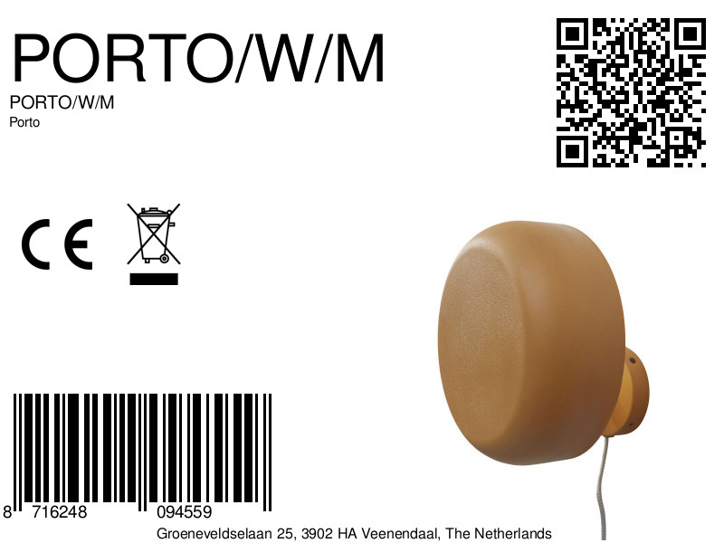 it'saboutromi-apliquedepared-porto-naranja-metal-ø25cm-e27-porto/w/m-8a