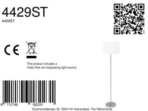 mexlite-lámparadepie-noor-aceroblanco-metaltextil-lámparadeambiente-e27-4429st-8a