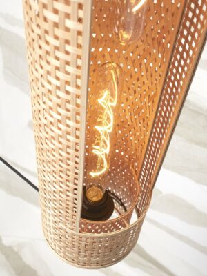 good&mojo-lámparacolgante-bhutan-natural/negro-bambúmetal-ø15cm-e27-bhutan/h85/n-09