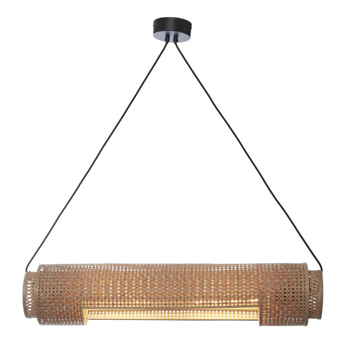 good&mojo-lámparacolgante-bhutan-natural/negro-bambúmetal-ø15cm-e27-bhutan/h85/n-1