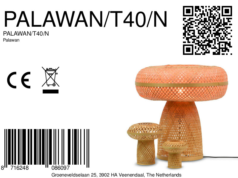 good&mojo-lámparademesa-palawan-natural/negro-bambú-ø40cm-e27-palawan/t40/n-8a