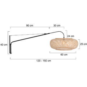steinhauer-apliquedepared-elegantclassy-naturalnegro-bambúmetal-e27-4448zw-7