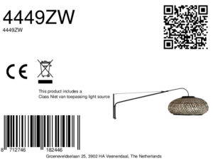 steinhauer-apliquedepared-elegantclassy-negro-bambúmetal-e27-4449zw-8a