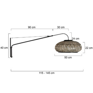 steinhauer-apliquedepared-elegantclassy-negro-bambúmetal-e27-4450zw-7