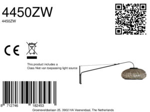 steinhauer-apliquedepared-elegantclassy-negro-bambúmetal-e27-4450zw-8a