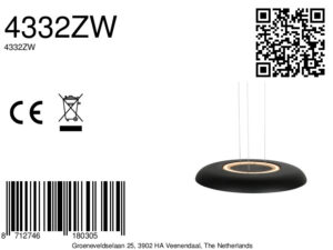 steinhauer-lámparacolgante-goldenveil-negro-metal-ø60cm-led-4332zw-8a