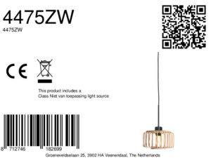 steinhauer-lámparacolgante-sparkledlight-natural-bambúmetal-e27-4475zw-8a