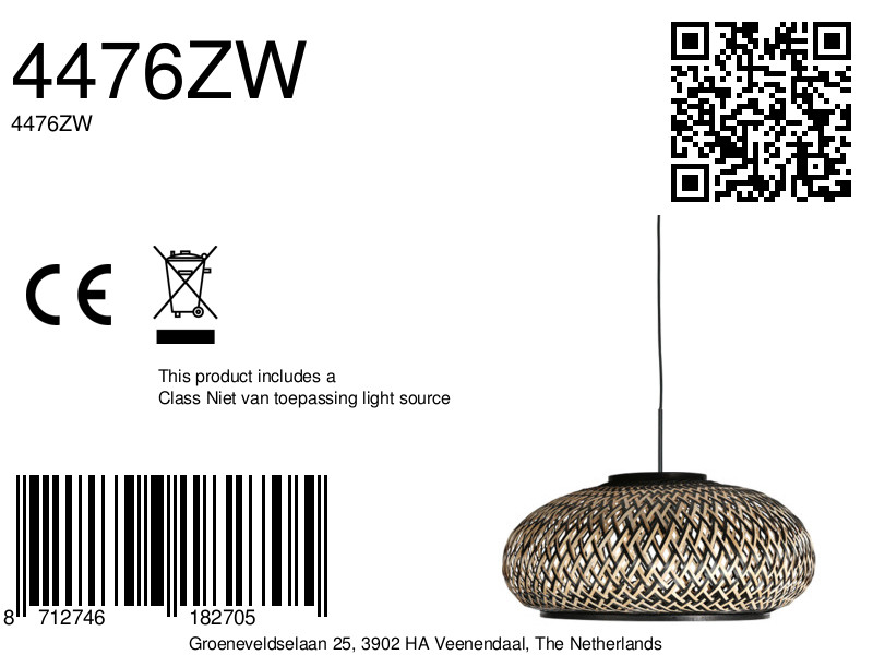 steinhauer-lámparacolgante-sparkledlight-natural-bambúmetal-e27-4476zw-8a