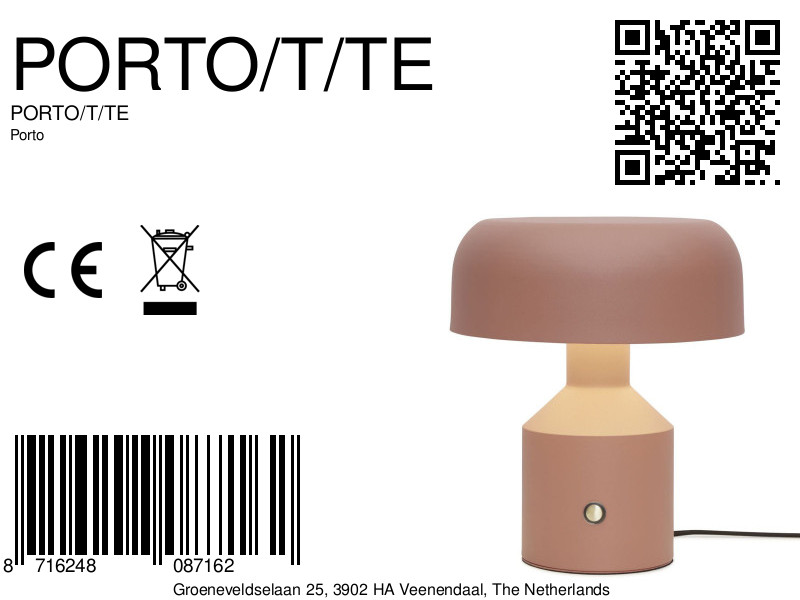 it'saboutromi-lámparademesa-porto-naranja-metal-ø25cm-e27-porto/t/te-8a