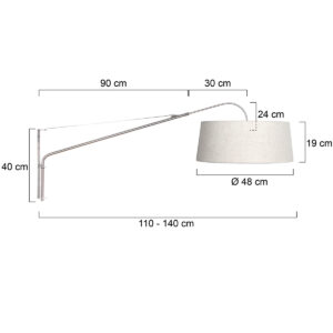 apliquédeparedcoloraceroconbrazoajustableypantallacolorcremasteinhauerelegantclassy-7