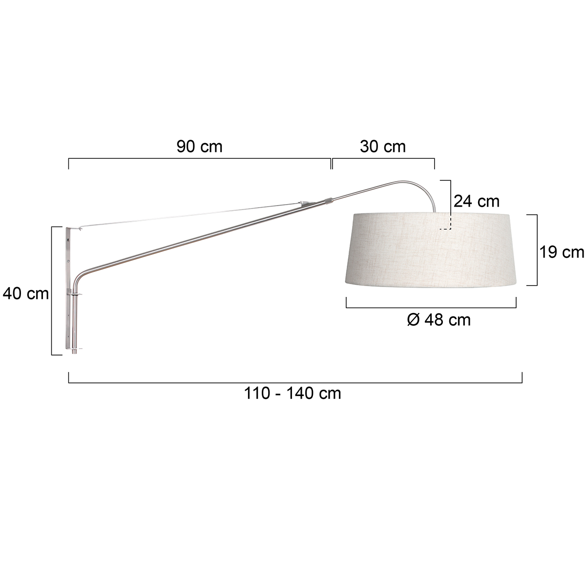 apliquédeparedcoloraceroconbrazoajustableypantallacolorcremasteinhauerelegantclassy-7