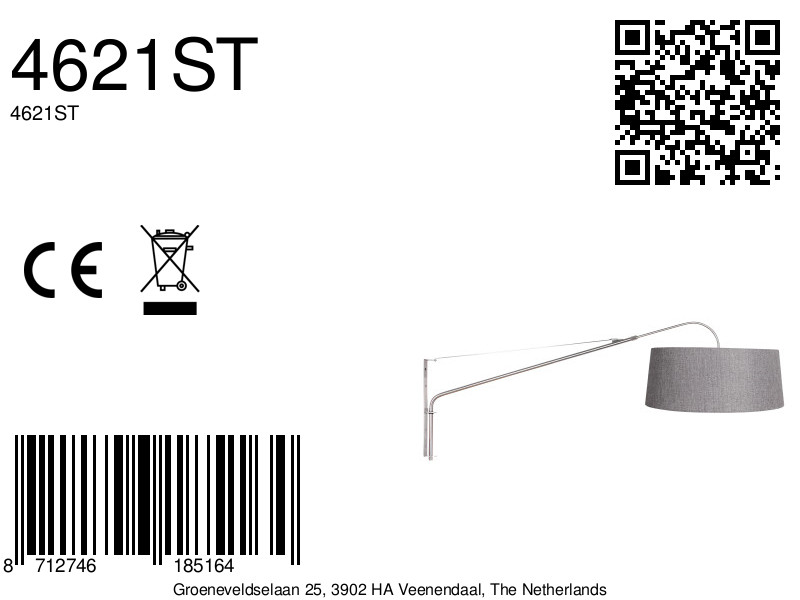 apliquédeparedcoloraceroconpantalladelinogrissteinhauerelegantclassy-8a