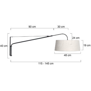 apliquédeparednegroconbrazoextensibleypantallacolorcremasteinhauerelegantclassy-7