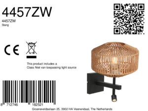 apliquédeparednegroconpantalladecuerdayluzdelecturasteinhauerstang-8a