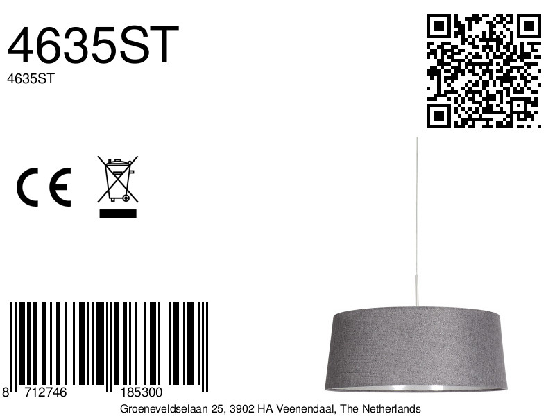 lámparacolgantecoloraceroconpantalladelinogrissteinhauersparkledlight-8a