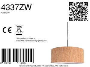 lámparacolganteconpantalladecorchoysuspensiónnegrasteinhauersparkledlight-8a