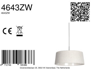 lámparacolganteconpantalladelinocremaysuspensiónnegramexlitehaloswap-8a