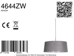 lámparacolganteconpantalladelinogrisysuspensiónnegramexlitehaloswap-8a